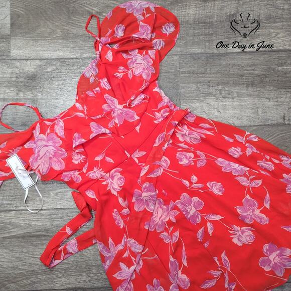 Premier Amour Off Shoulder Spaghetti Strap Mini Dress Size S - Picture 7 of 7